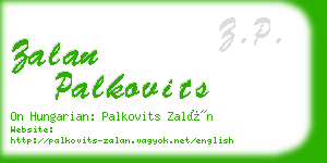 zalan palkovits business card